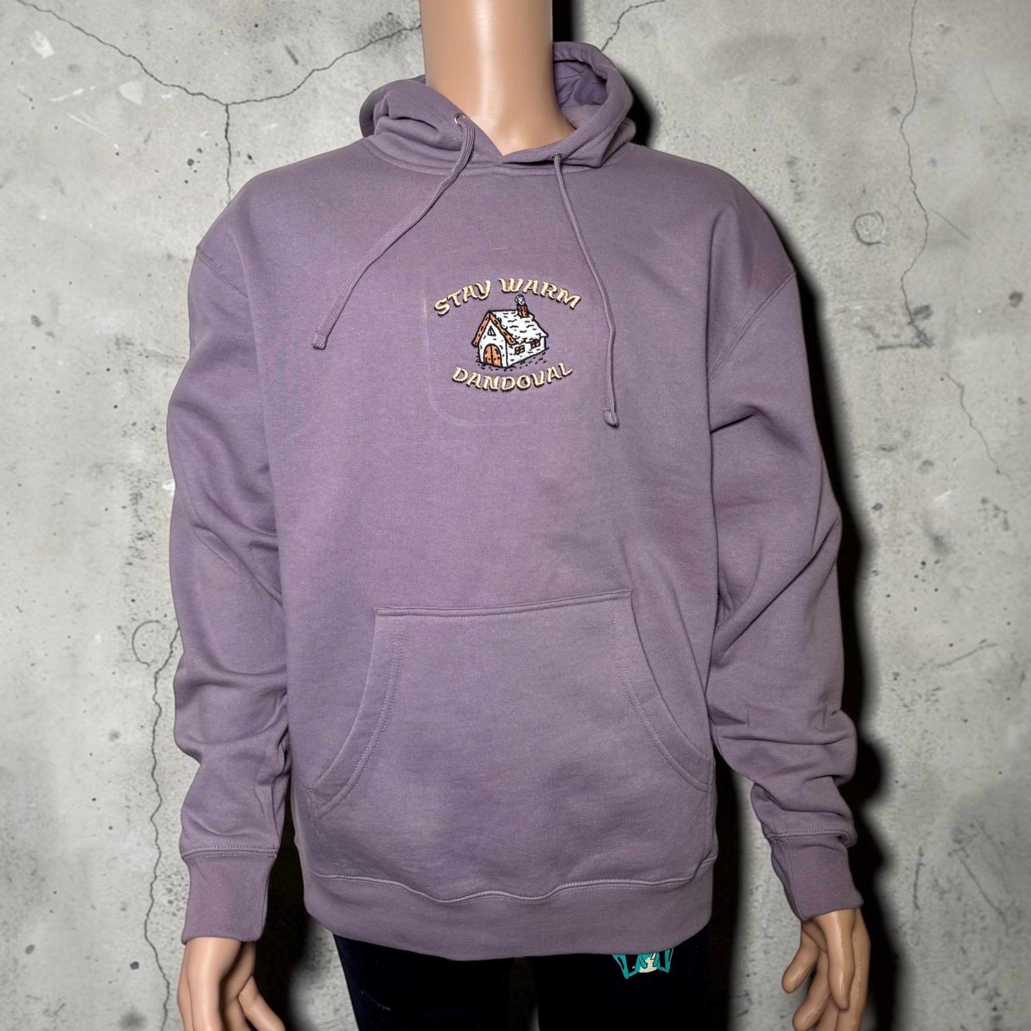 STAY WARM Embroidered Hoodie – Dandoval Winter Cabin Design