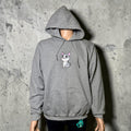 Embroidered Cat Hoodie – Heavy Blend