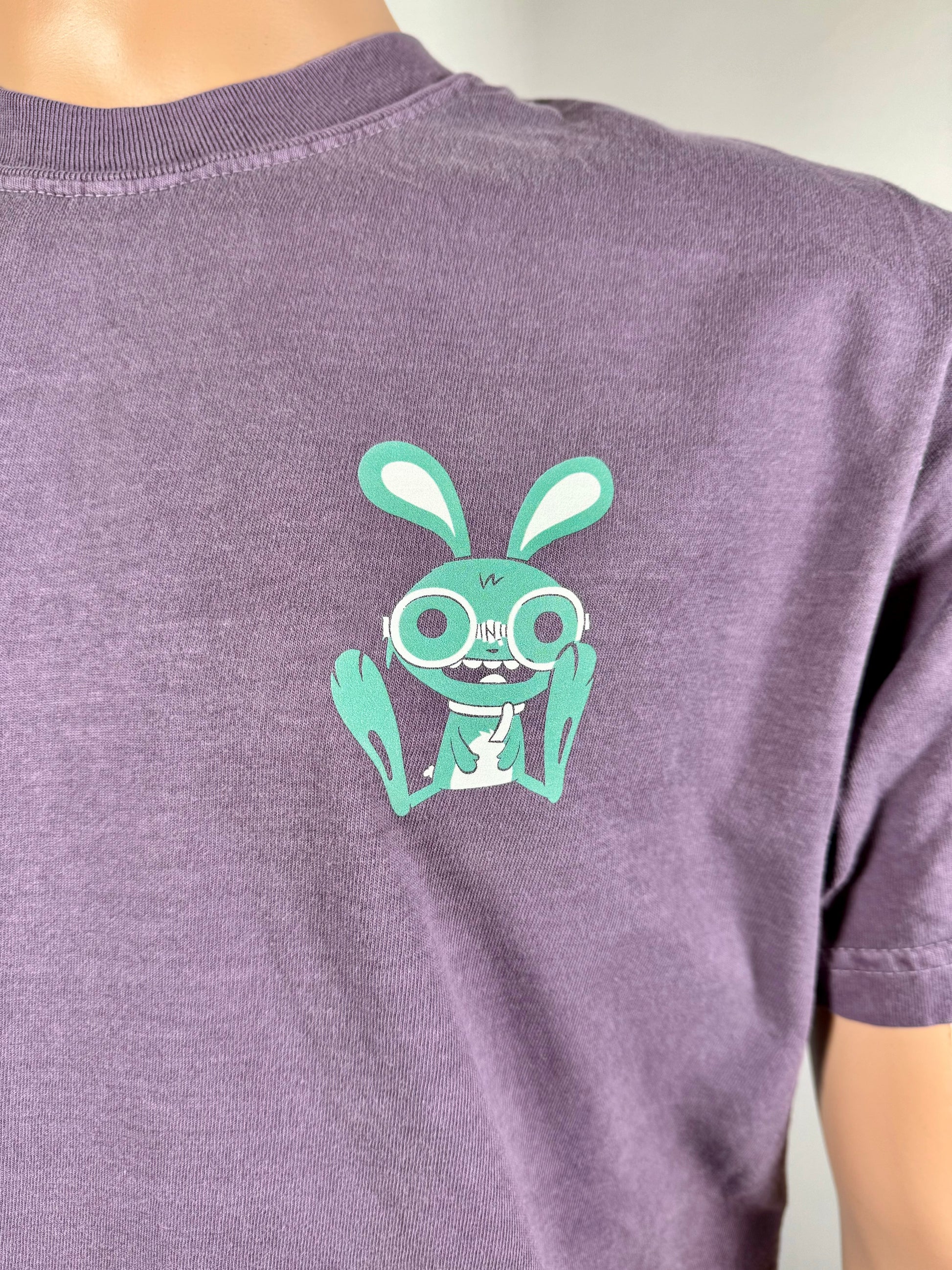 Bunny T-Shirt with Left Print in Wine Color – fashionINK Exclusive Drop, Premium 100% Ringspun Cotton, High-Quality Fashion for Men and Women.