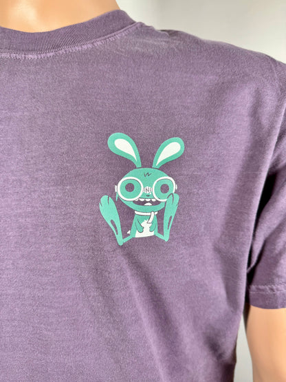 Bunny T-Shirt with Left Print in Wine Color – fashionINK Exclusive Drop, Premium 100% Ringspun Cotton, High-Quality Fashion for Men and Women.