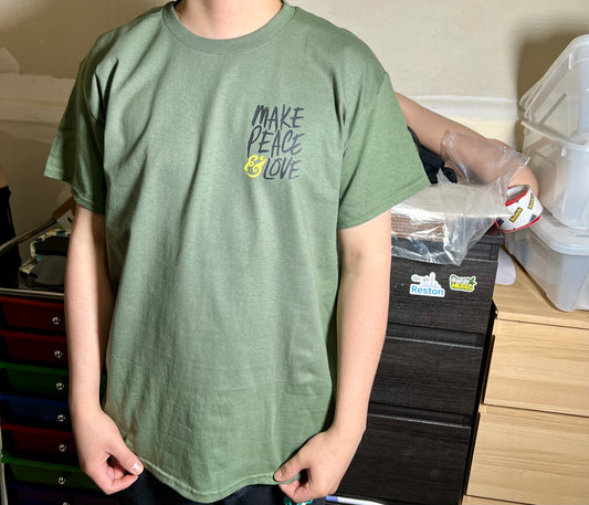 Make Peace & Love | T-Shirt | Peace Clothing | Peace And Love | Unisex T-Shirt | Unisex Clothing