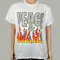 "PEACE & WARS OG Logo T-Shirt with oversized print on 100% preshrunk cotton, premium quality t-shirt displayed on a hanger"