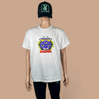 "UFO T-Shirt with Alien Graphic - 100% Preshrunk Cotton, Unisex Fit"