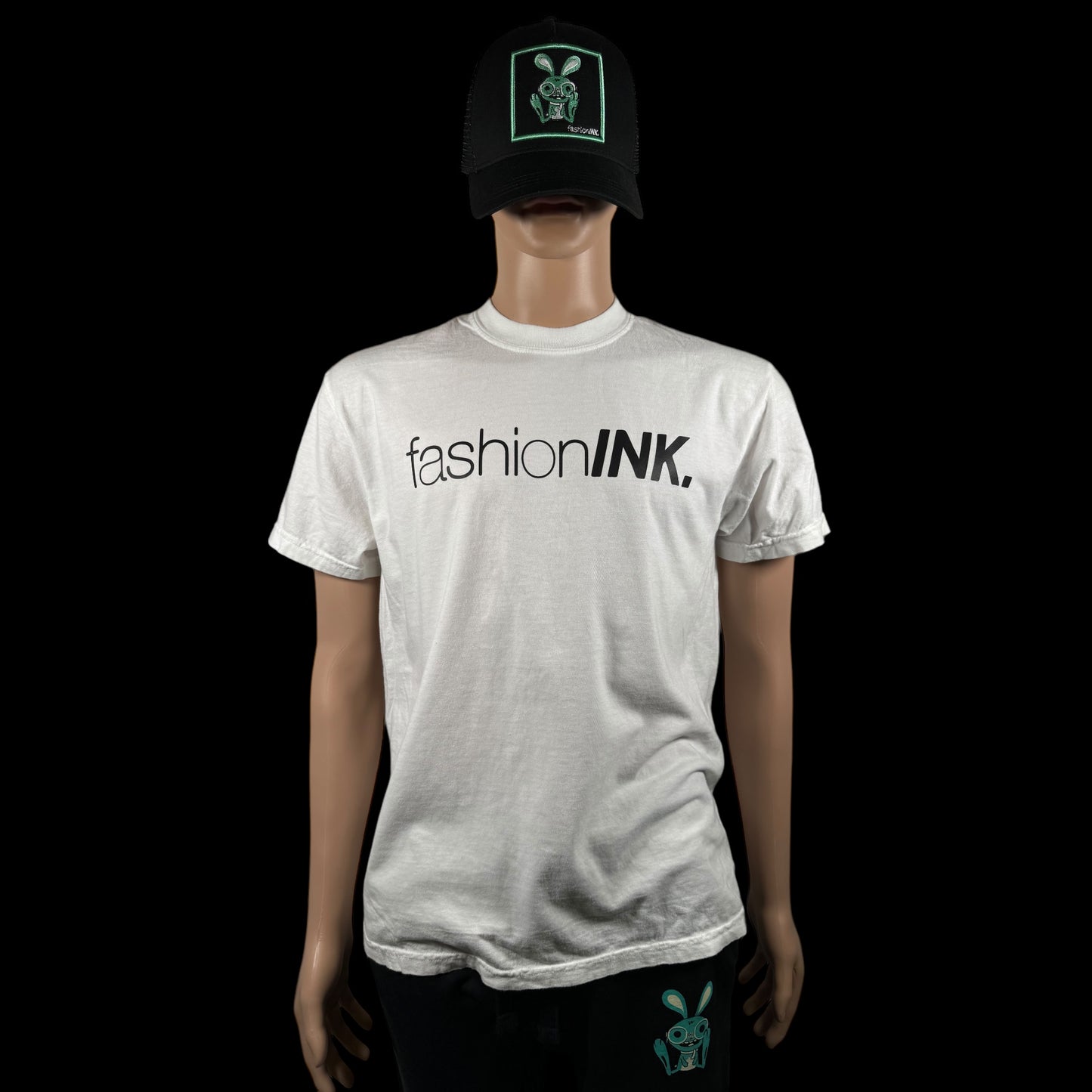 "fashionINK OG Logo T-Shirt in premium 100% ringspun cotton, high-quality fashion piece from exclusive drops collection, front view showing soft-washed garment-dyed fabric, perfect for bold style statements."