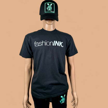 "fashionINK OG Logo T-Shirt featuring premium white ink design on 100% ringspun cotton."