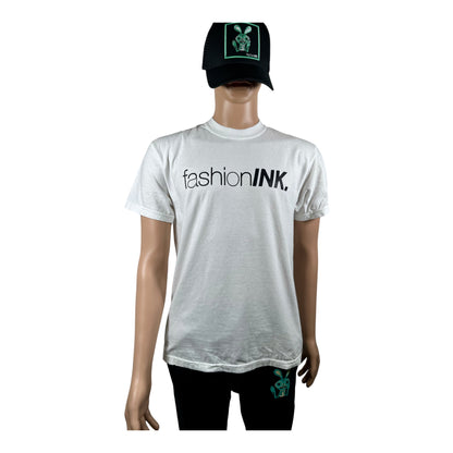 "fashionINK OG Logo T-Shirt in premium 100% ringspun cotton, high-quality fashion piece from exclusive drops collection, front view showing soft-washed garment-dyed fabric, perfect for bold style statements."