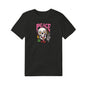 "Peace Club T-Shirt with Peace Skull Design on White Fabric"