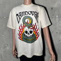 Skull Oversized Printed T-Shirt – Vintage Garment-Dyed Graphic Tee